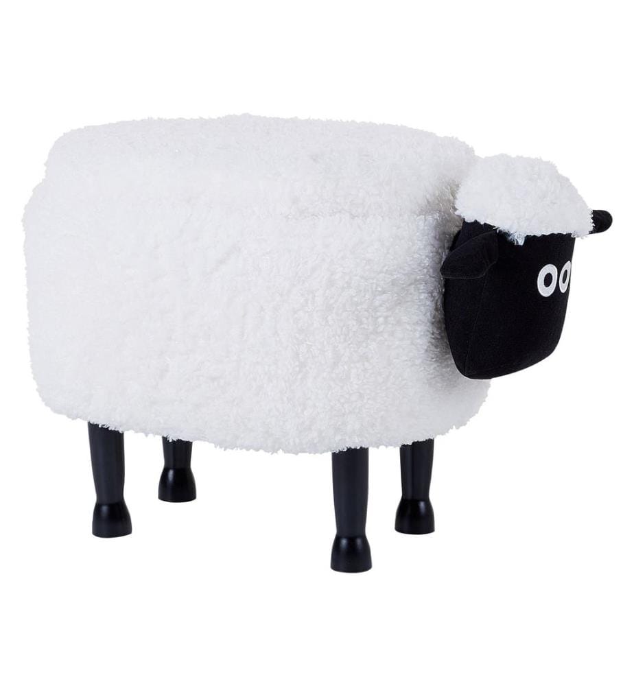 Tabouret de rangement animal SHEEP Tissu Blanc