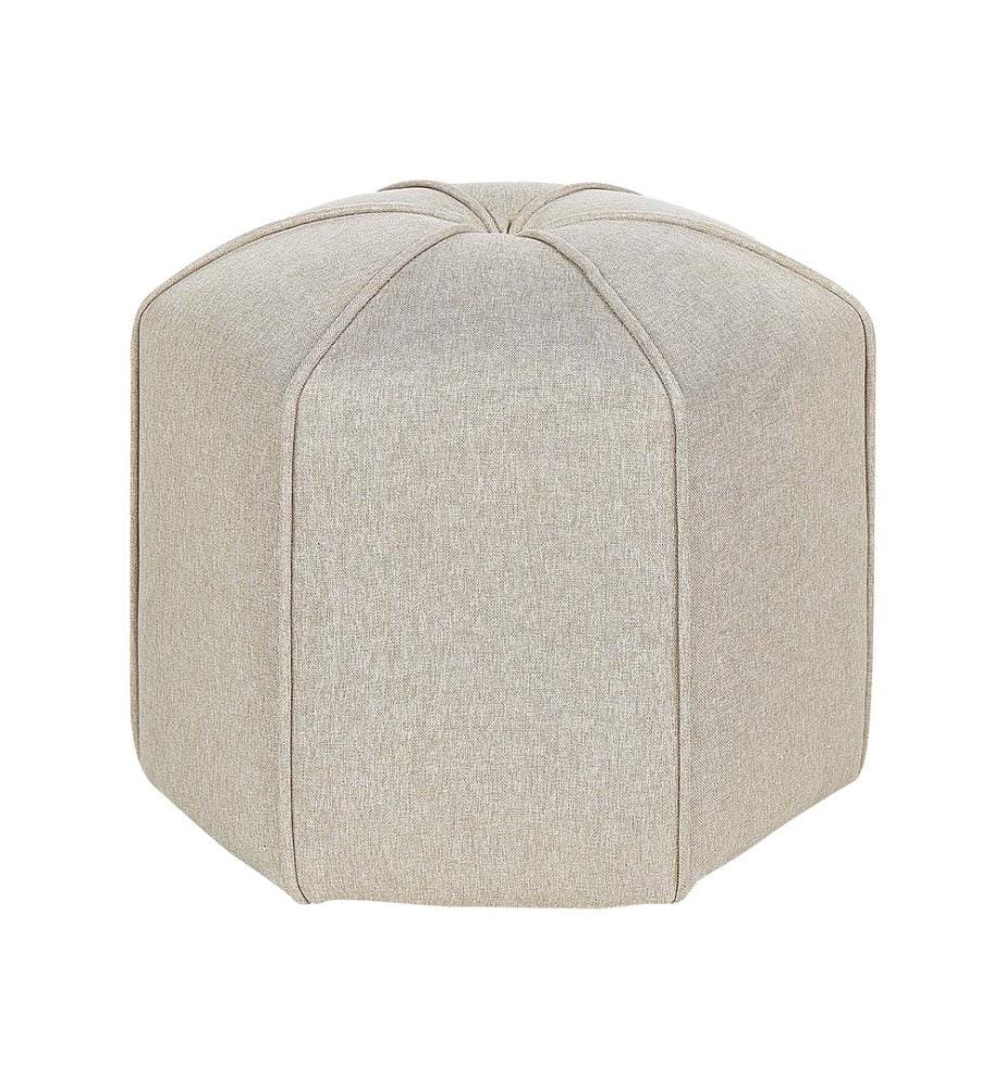 Pouf WISHEK Lin synthétique Beige