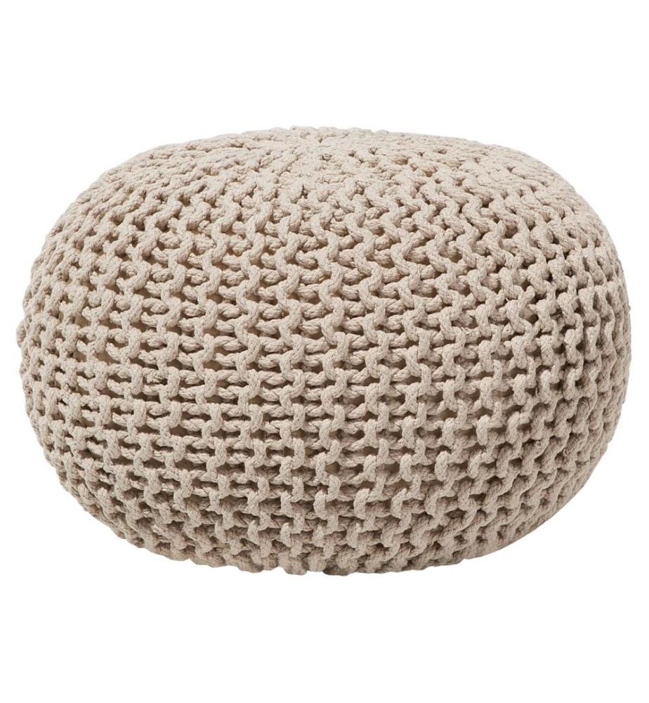 Pouf CONRAD Coton Beige clair