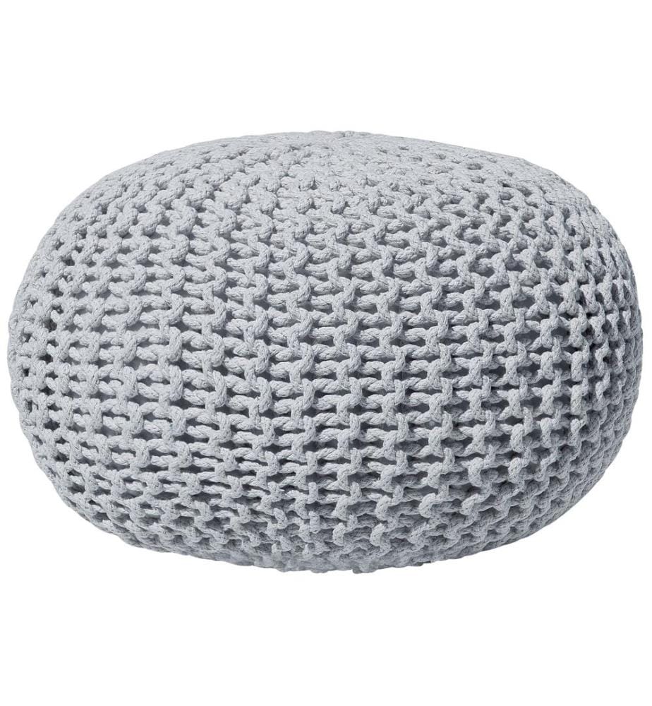 Pouf CONRAD Coton Gris clair