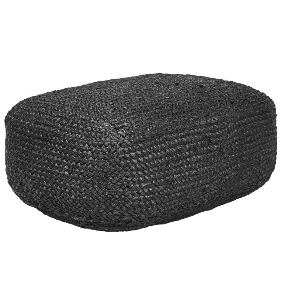 Pouf ISARDA Jute Noir