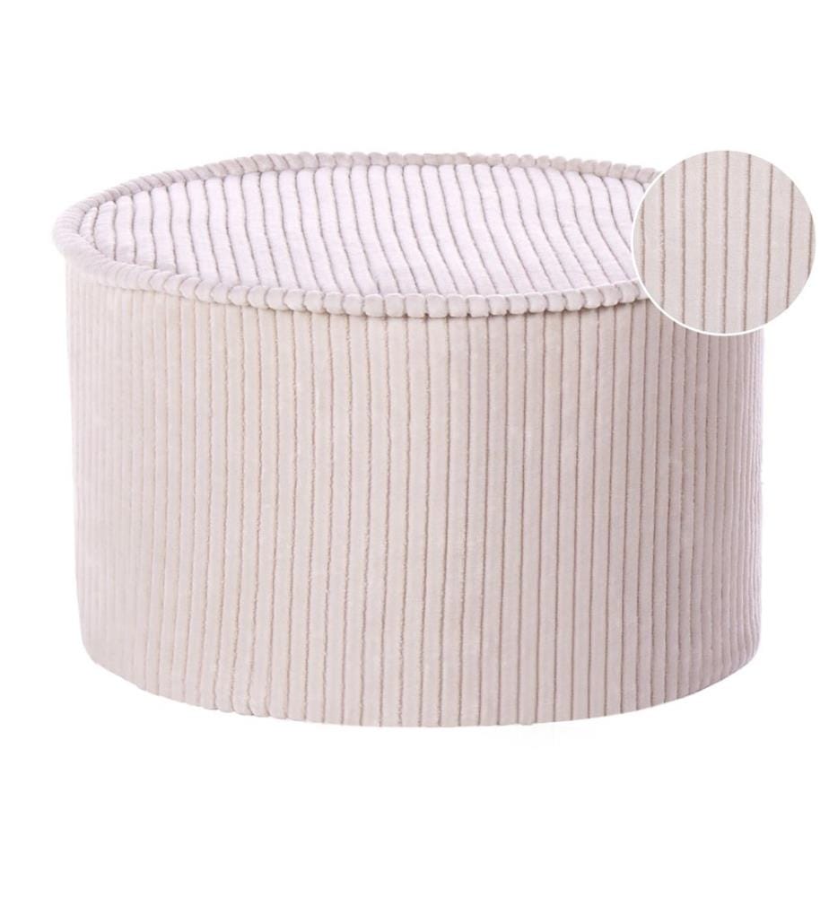 Pouf ZIKRIA Velours Beige clair