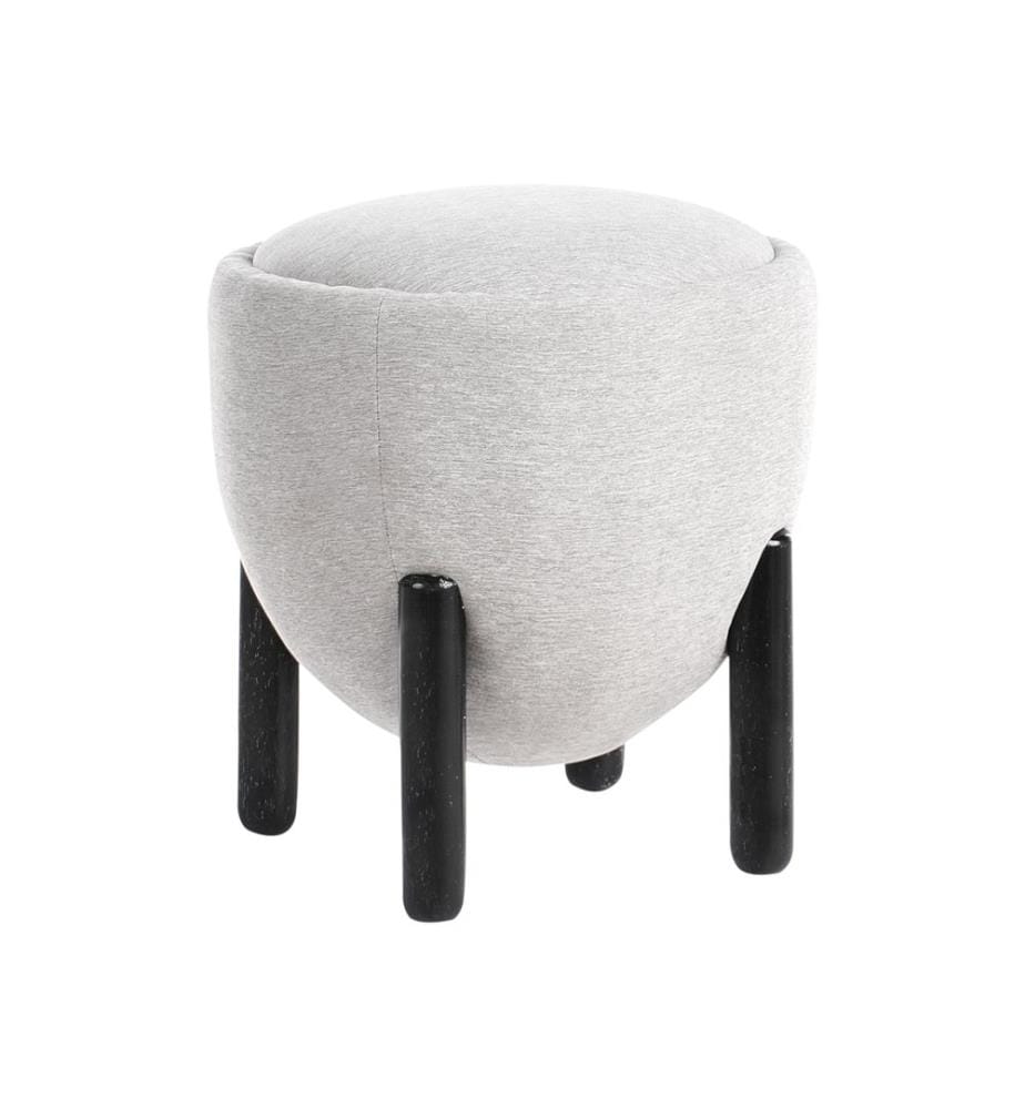 Pouf ARCHIE Lin synthétique Gris
