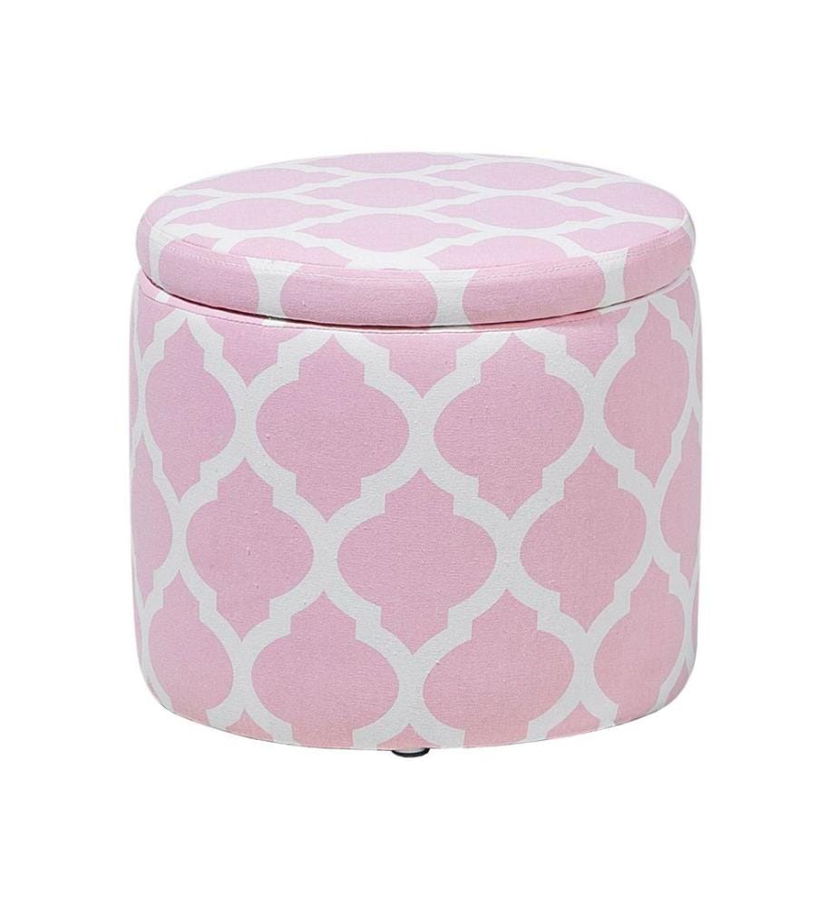 Pouf de rangement TUNICA Coton Rose