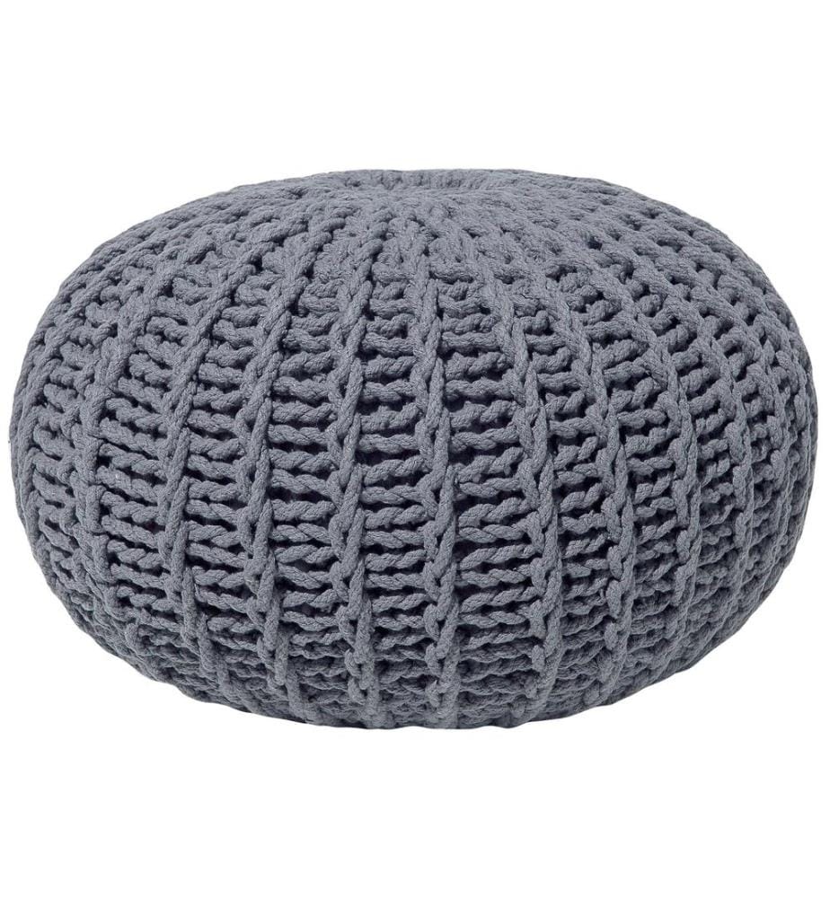 Pouf CONRAD Coton Gris foncé