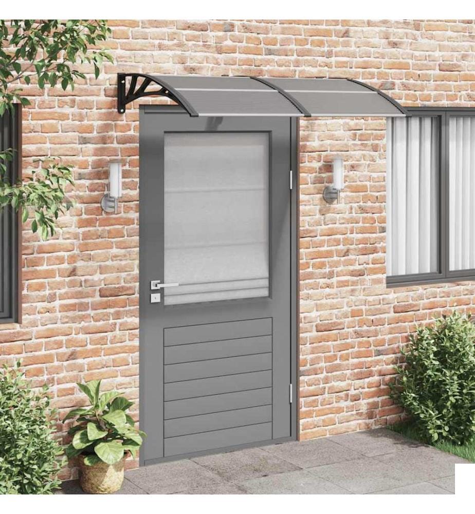 Auvent de porte Noir 150x75 cm Polycarbonate