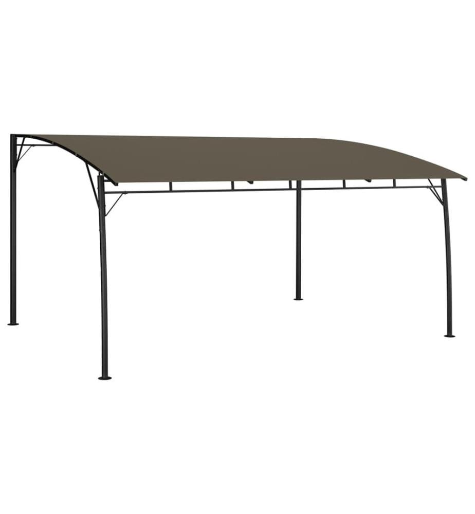 Auvent pare-soleil de jardin 4x3x2,55 m Taupe