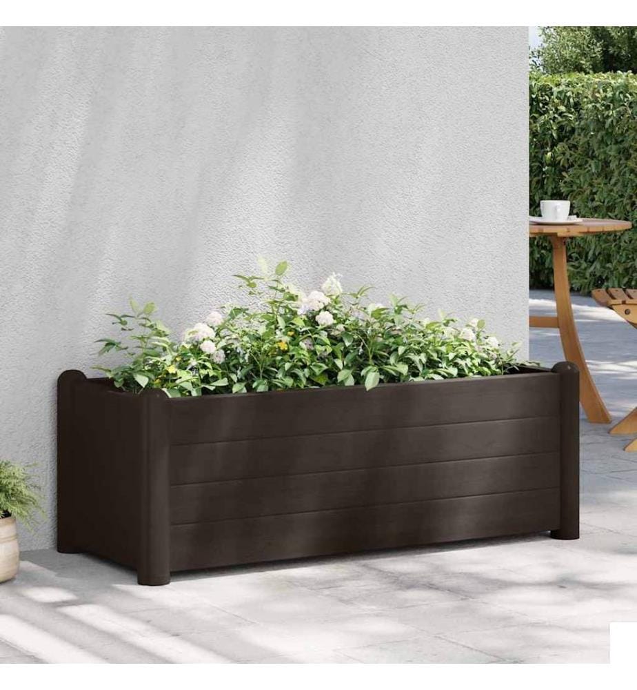 Lit surélevé de jardin PP Moka 100x43x35 cm