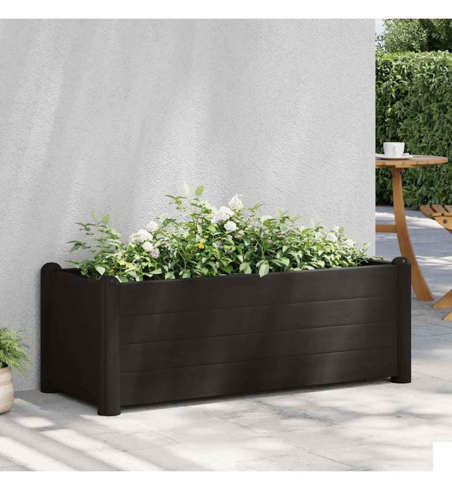 Lit surélevé de jardin PP Anthracite 100x43x35 cm
