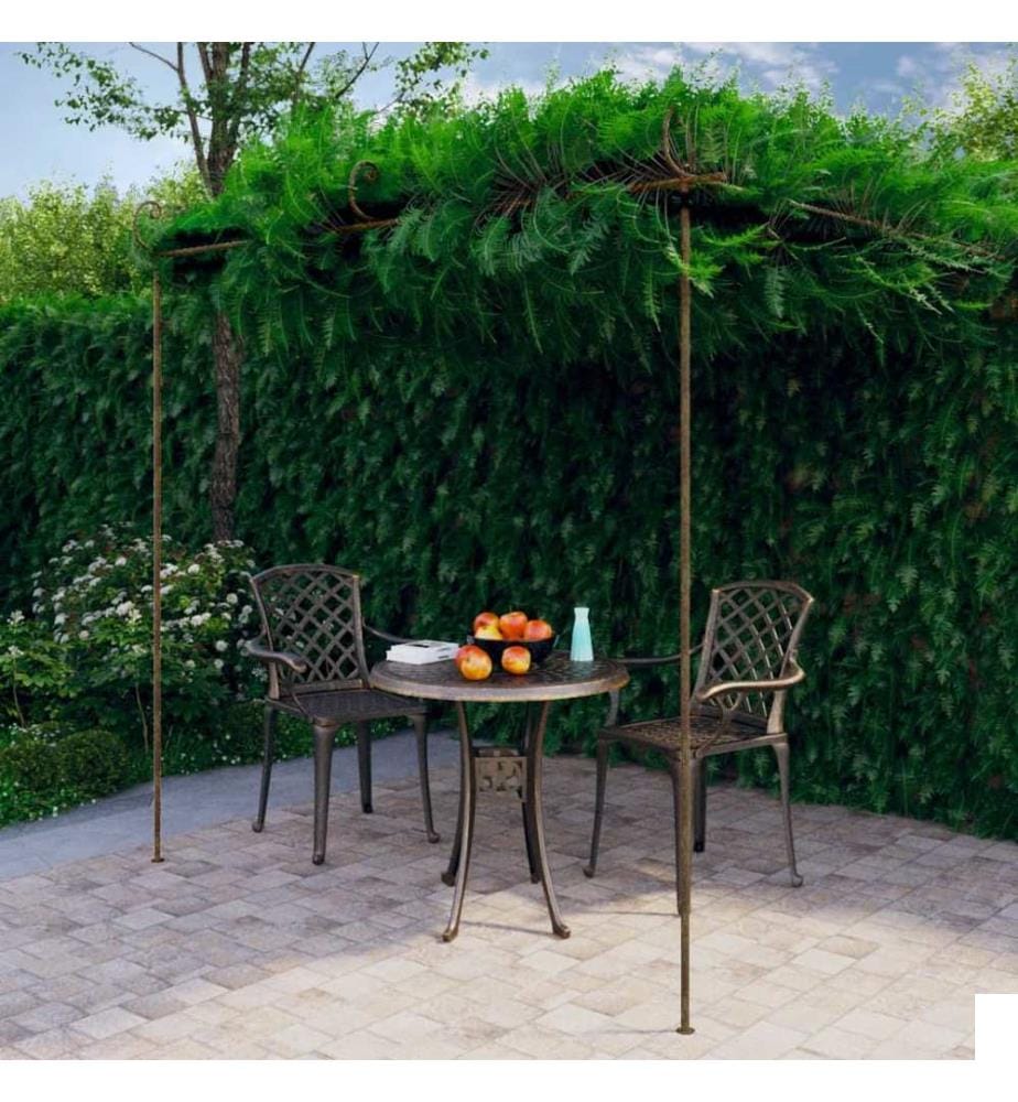 Pergola de jardin Marron antique 3x3x2,5 m Fer