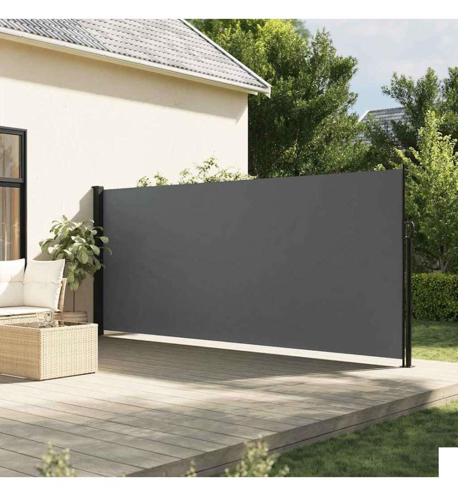 Auvent latéral rétractable anthracite 160x600 cm