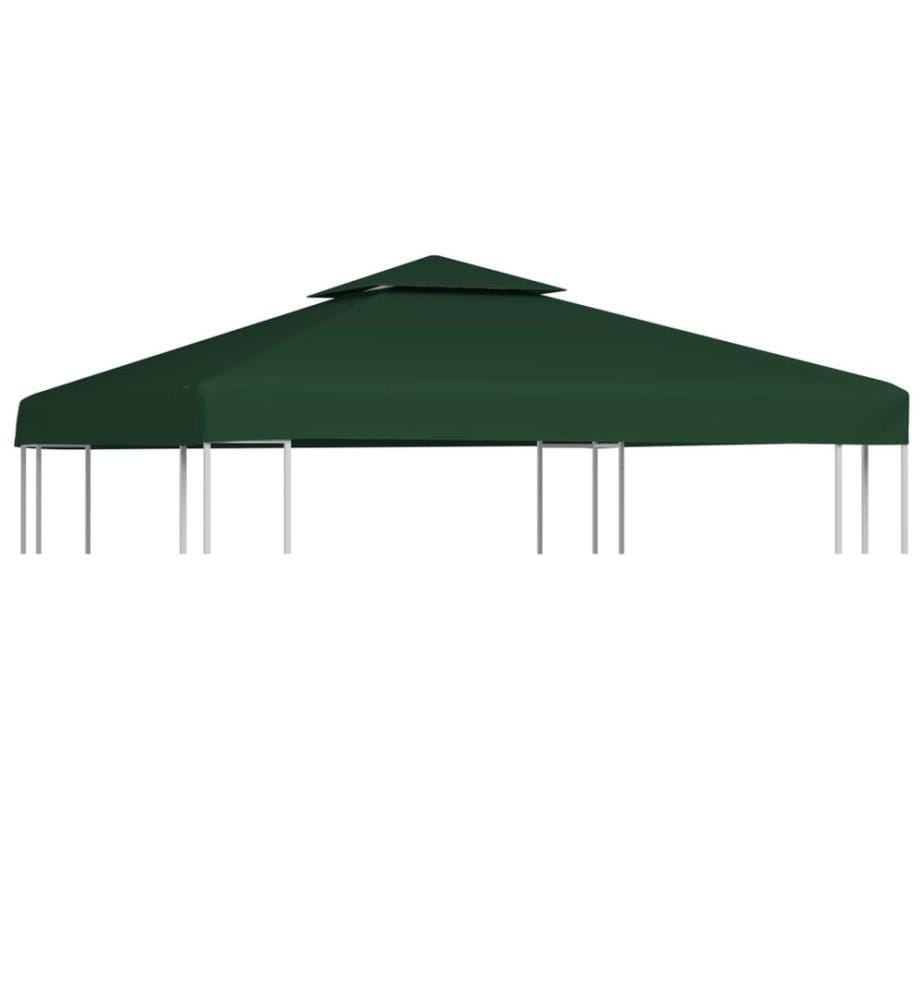 Recouvrement de remplacement d'auvent 310 g/m² 3 x 3 m Vert
