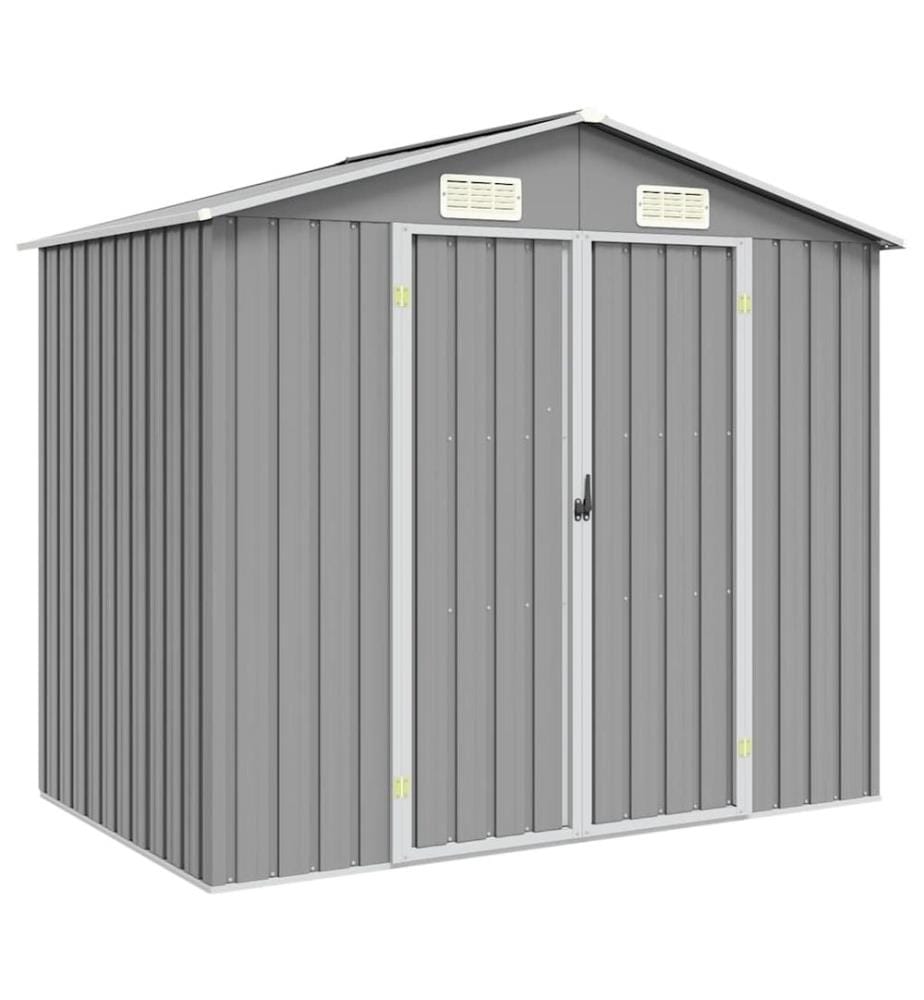 Abri de jardin Gris 205x129x183 cm Acier galvanisé