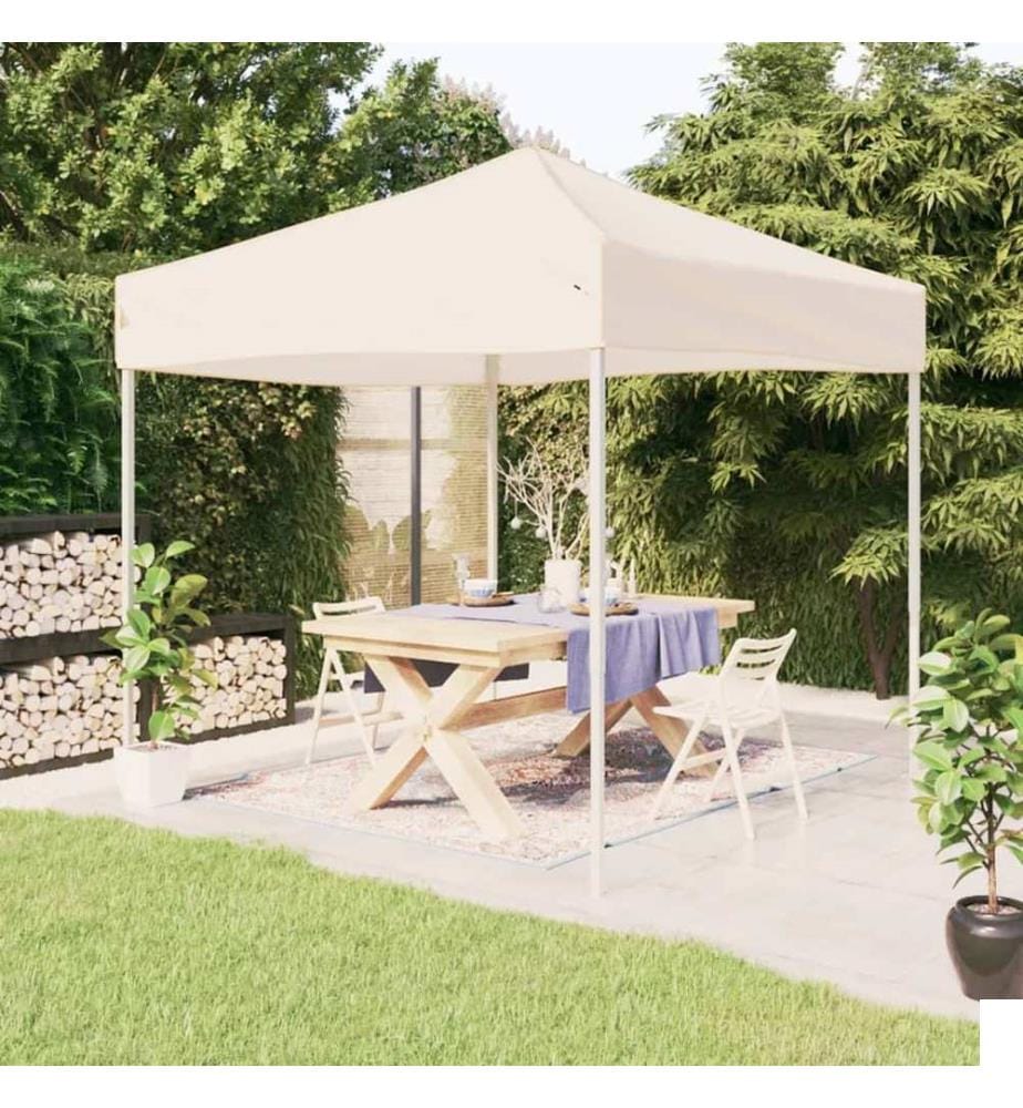 Tente de réception pliable Crème 3x3 m