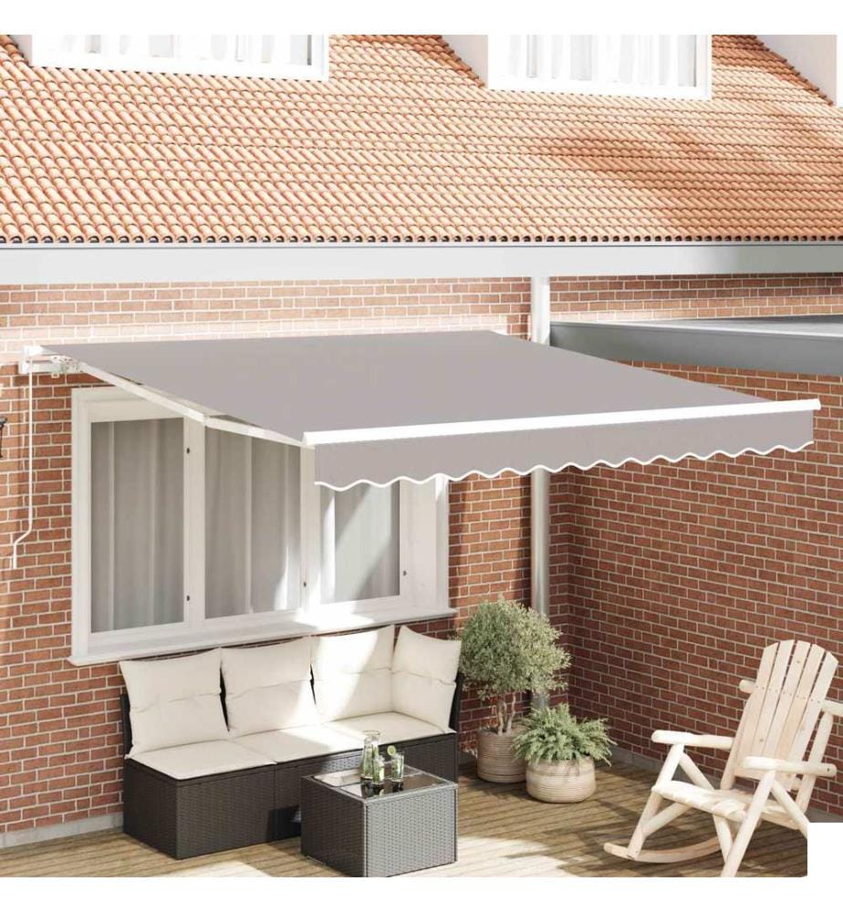Auvent rétractable Gris clair 300 x 250 x 165 cm