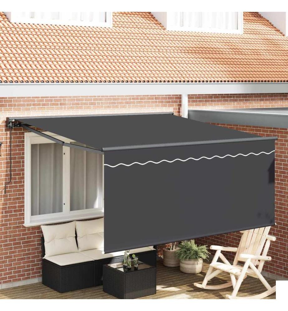Auvent Rétractable Anthracite 350 x 250 cm