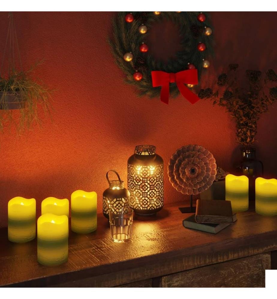 Bougies à LED sans flamme 24 pcs avec télécommande Blanc chaud