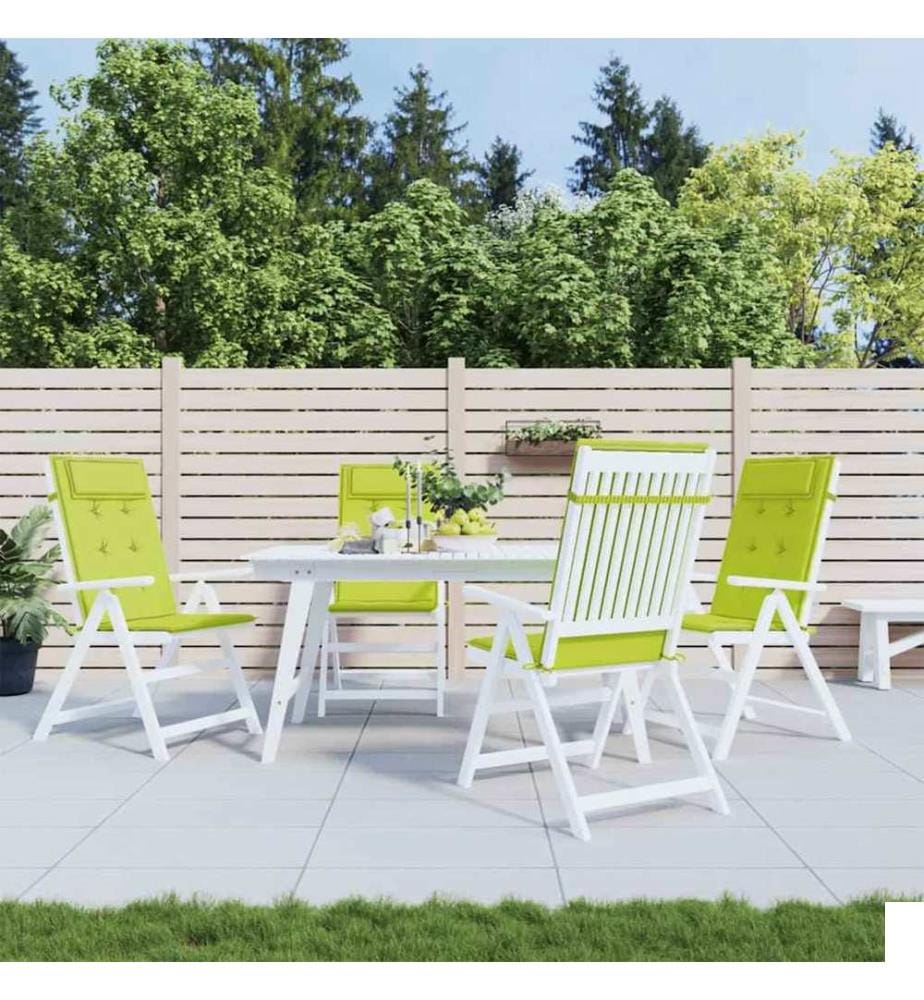 Coussins de chaise à dossier haut lot de 4 vert vif