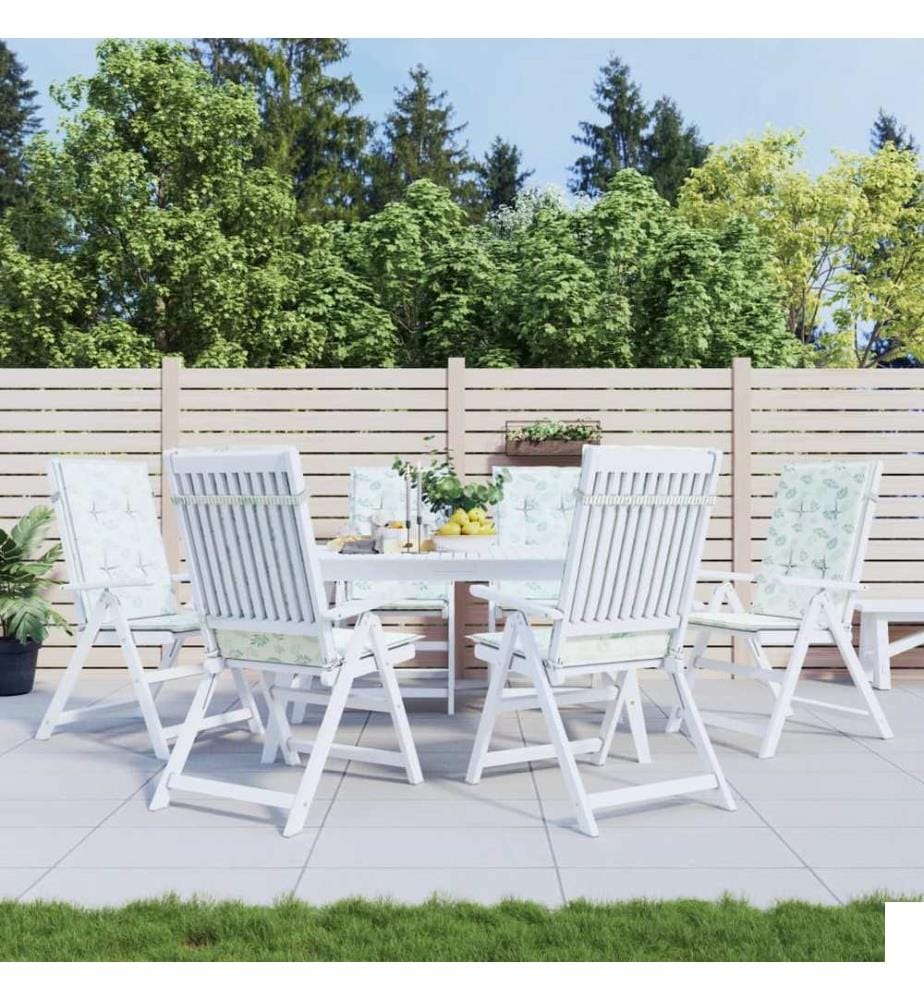 Coussins de chaise à dossier haut lot de 6 modèle de feuille