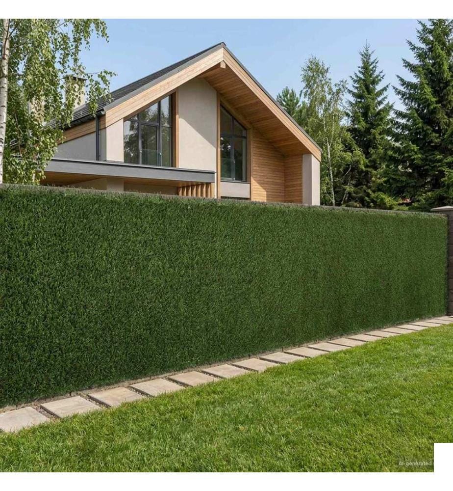 Clôture Artificielle Vert clair 1 x 6 m PVC et Acier