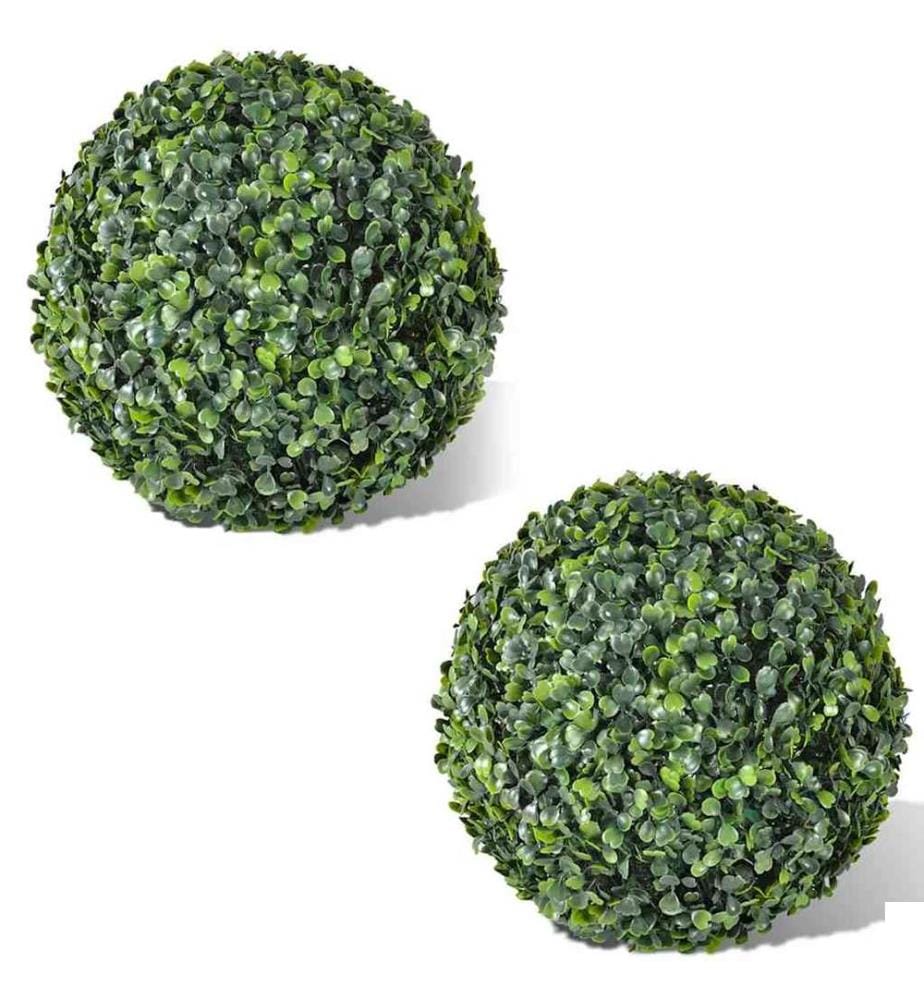 Boule de buis artificielle 2 pcs 35 cm