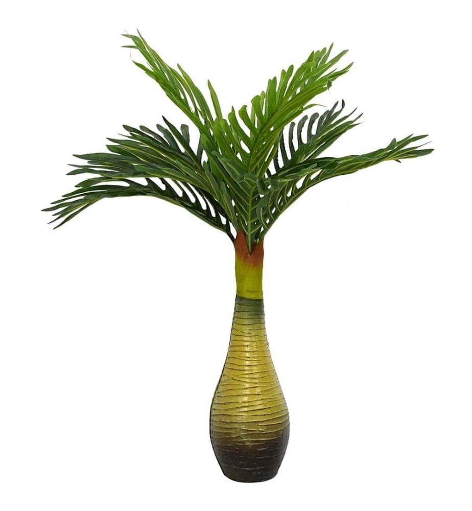 Palmier artificiel 9 feuilles 70 cm vert