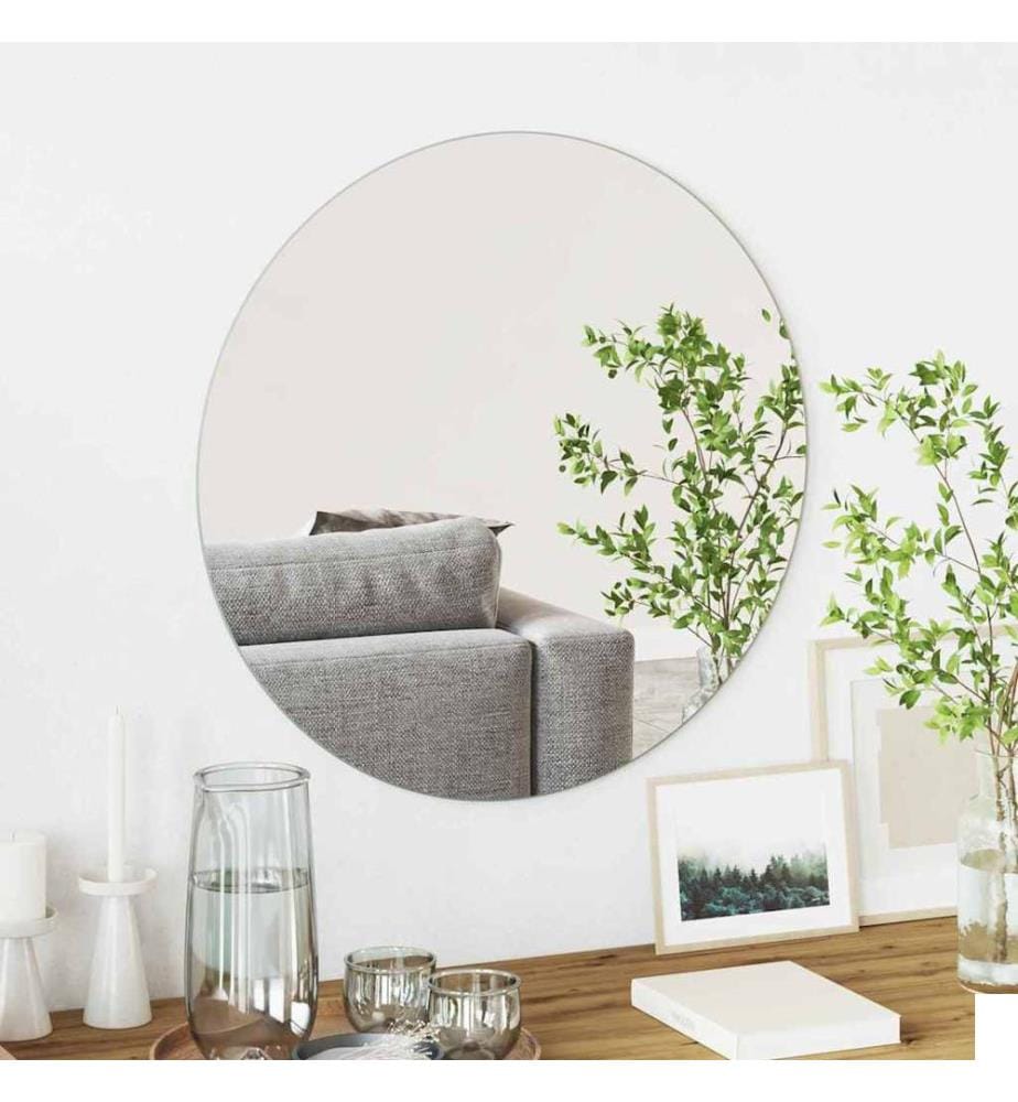 Miroir mural Rond Ø 60 cm verre trempé