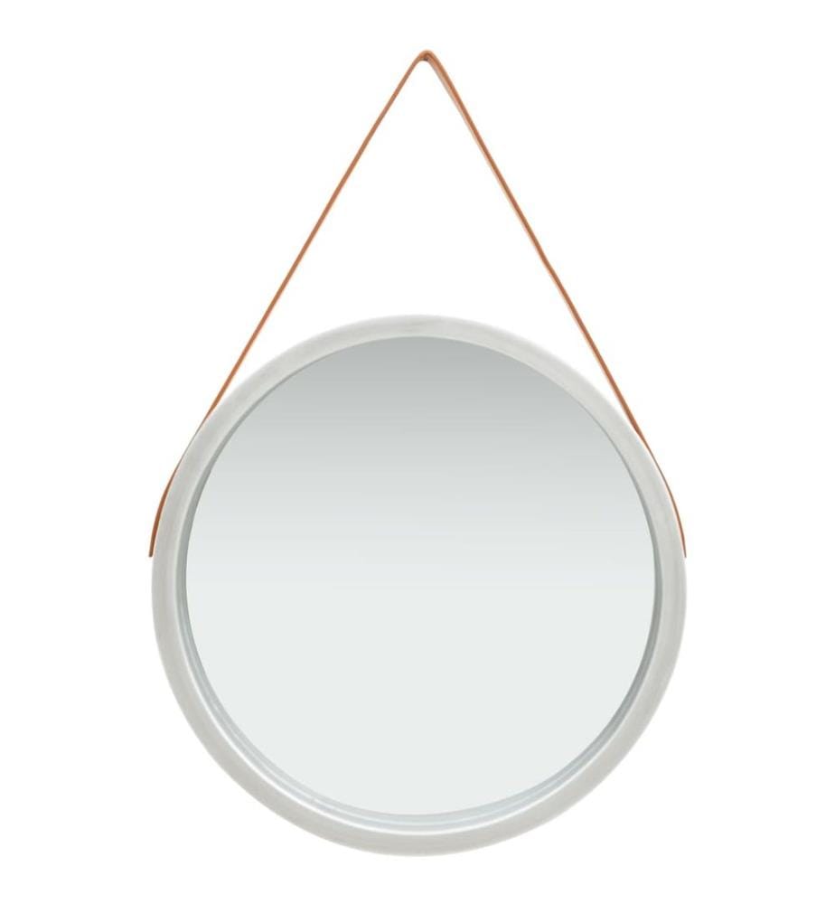 Miroir mural avec sangle 60 cm Argenté