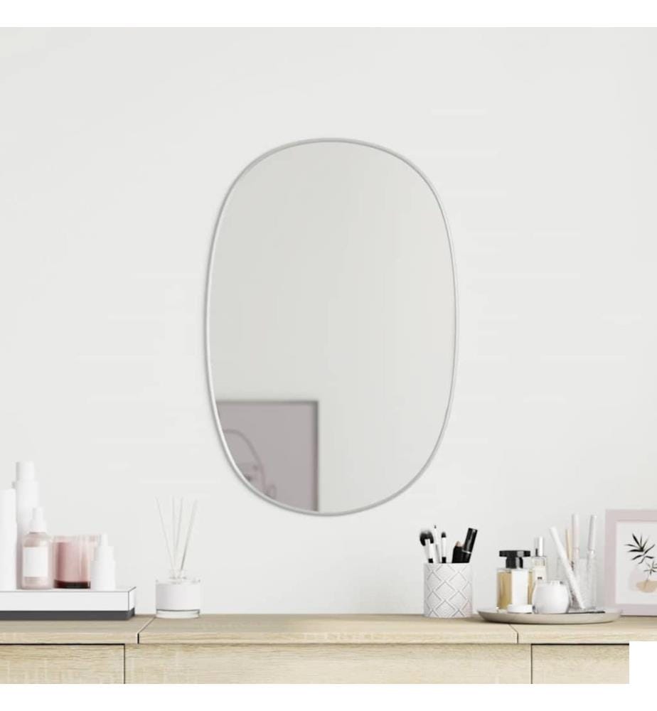 Miroir mural Argenté 50x35 cm