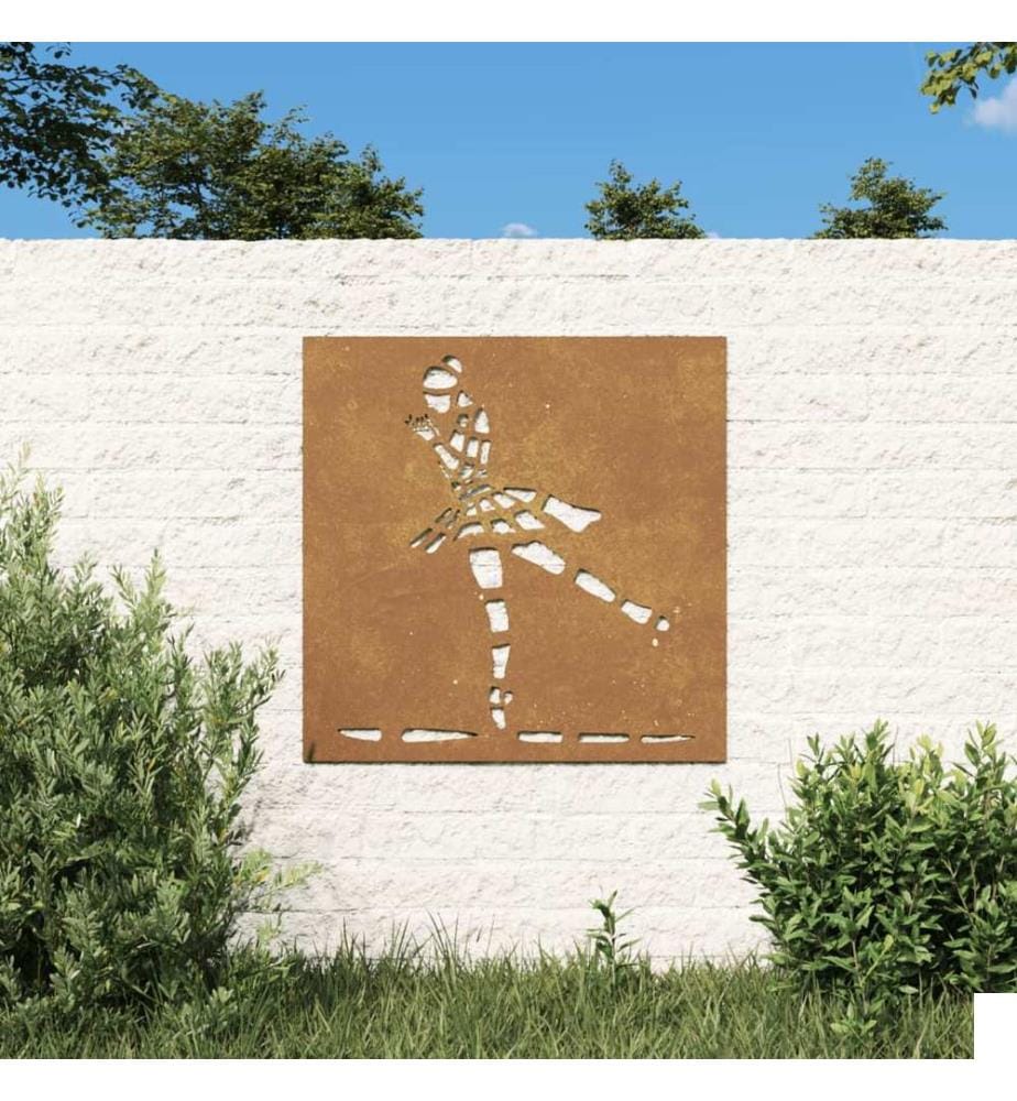 Décoration murale jardin 55x55 cm motif de danseuse de ballet