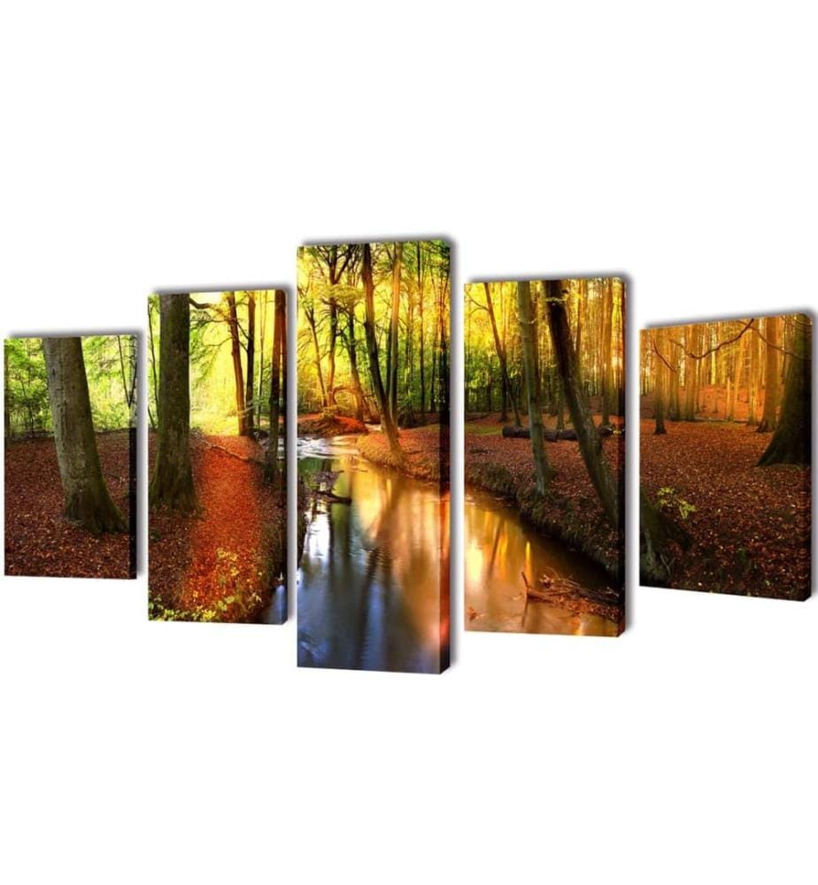 Set de toiles murales imprimées Forêt 200 x 100 cm