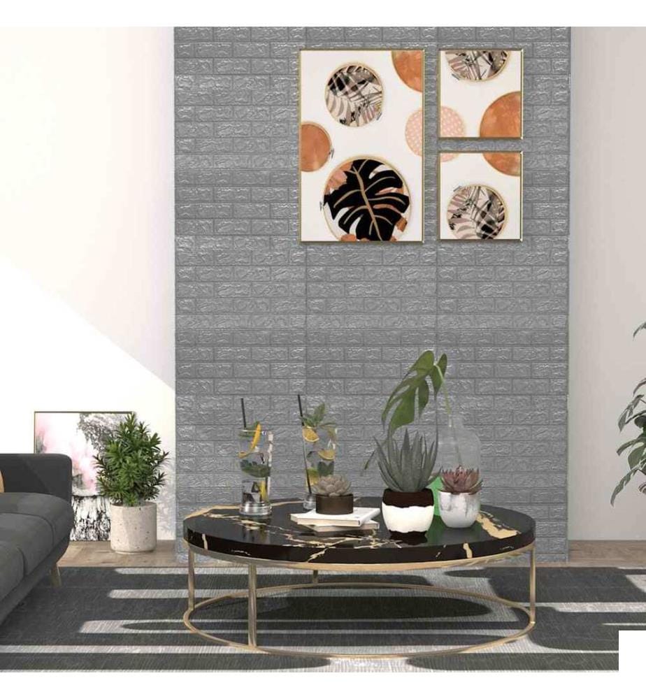 Papier peint 3D autoadhésif Briques 40 pcs Anthracite