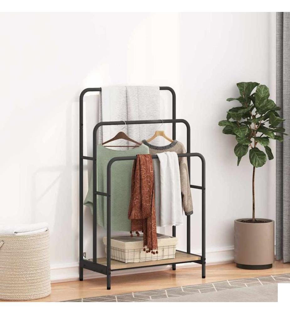 Porte-vêtements avec étagère Chêne Sonoma 60 x 30 x 100,5 cm