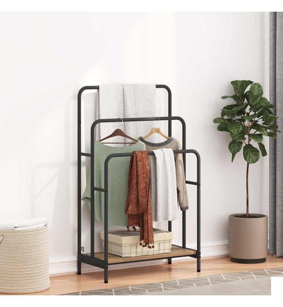 Porte-vêtements avec étagère Chêne artisanal 60 x 30 x 100,5 cm