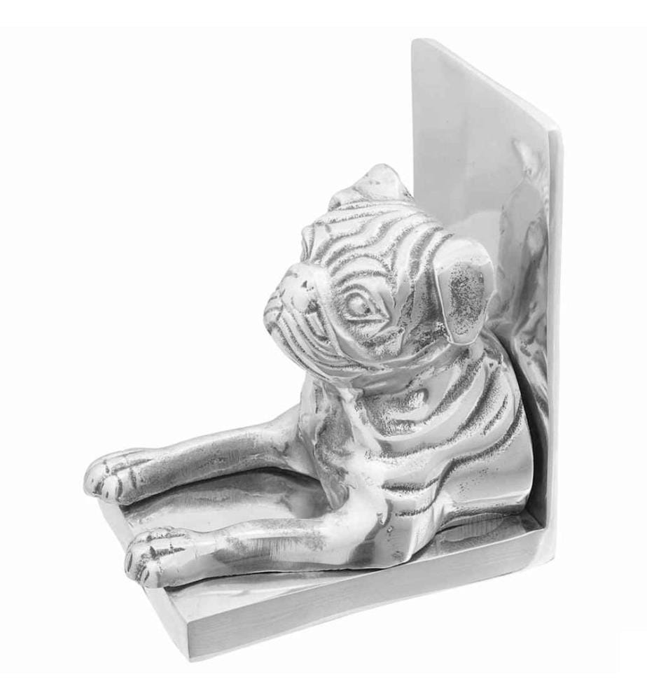 Serre-livres 2 pcs Argenté 12 x 15 x 18 cm Aluminium