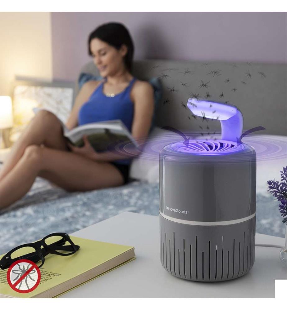 Lampe aspirante anti-moustique KL Drain - Gris et blanc
