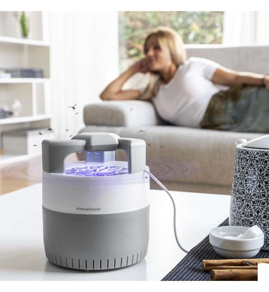Lampe anti-moustiques à aspiration KL Silen - Blanc et Gris