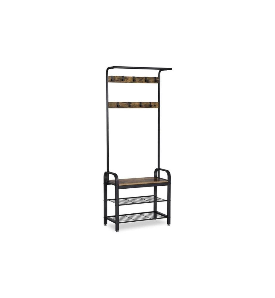 VASAGLE - Portemanteau avec porte-chaussures 72 x 183 cm
