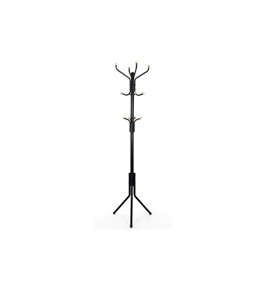 Songmics - Porte-manteau 182 cm, noir, Métal