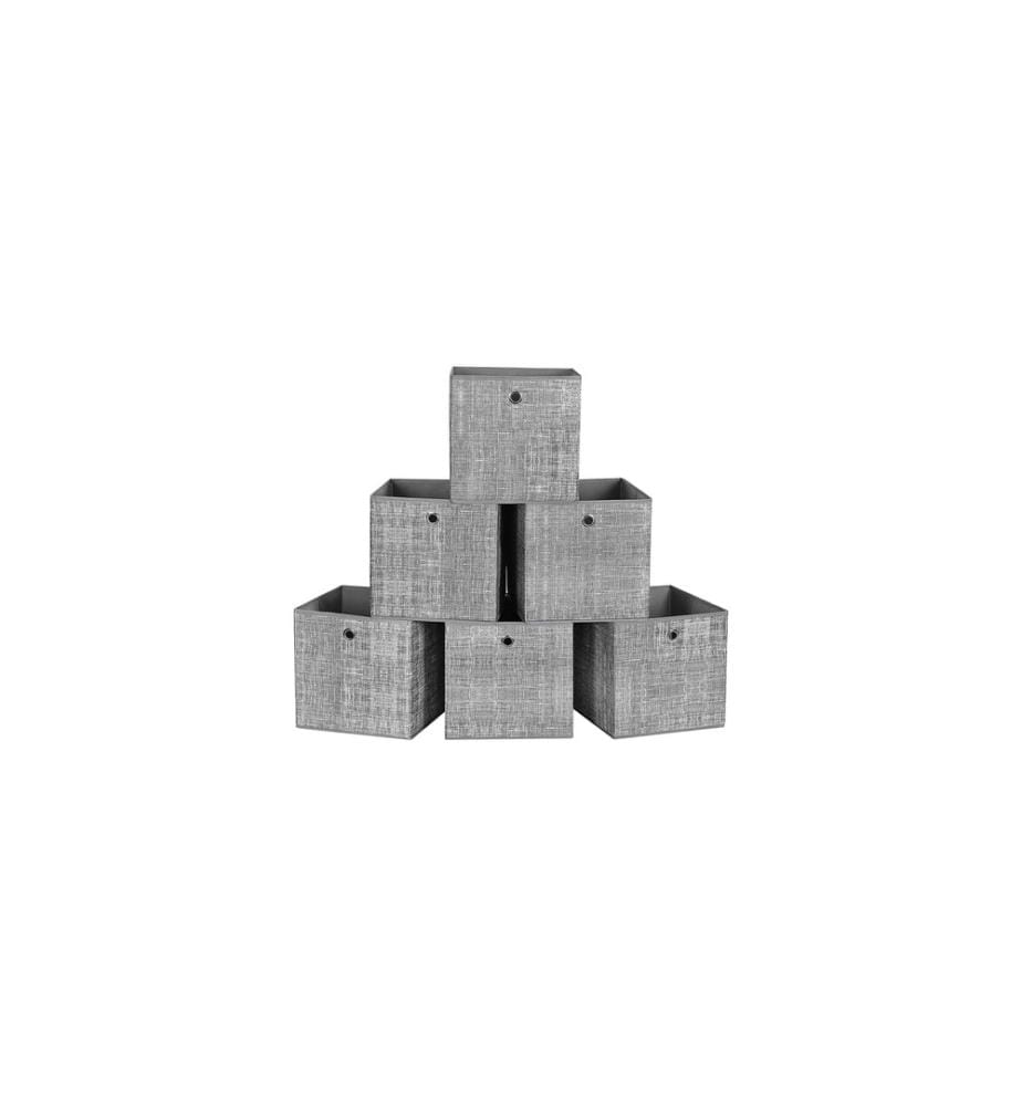 Songmics - Caisse de rangement 6 Pièce/s, Gris