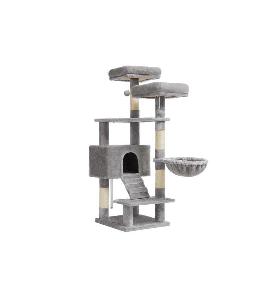 Feandrea - Arbre à chat 142 cm, gris/beige