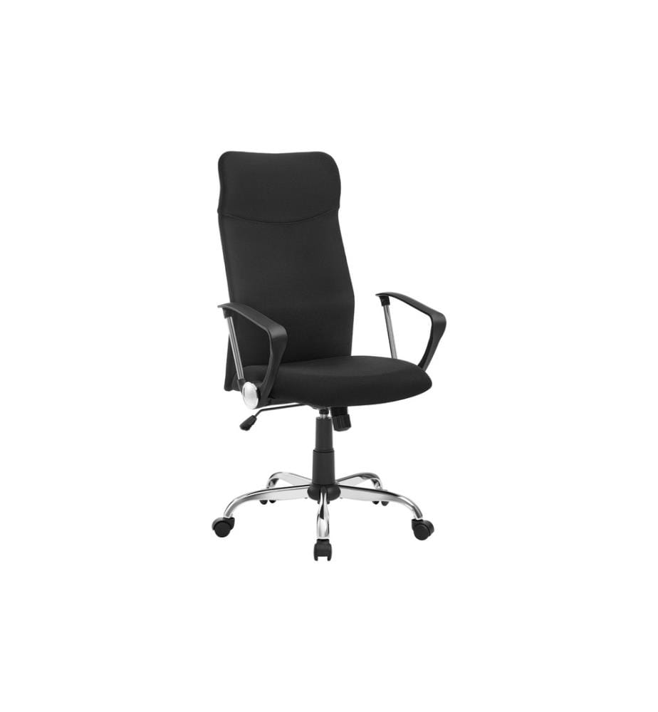 Songmics - Chaise de bureau avec rembourrage et accoudoirs, noir