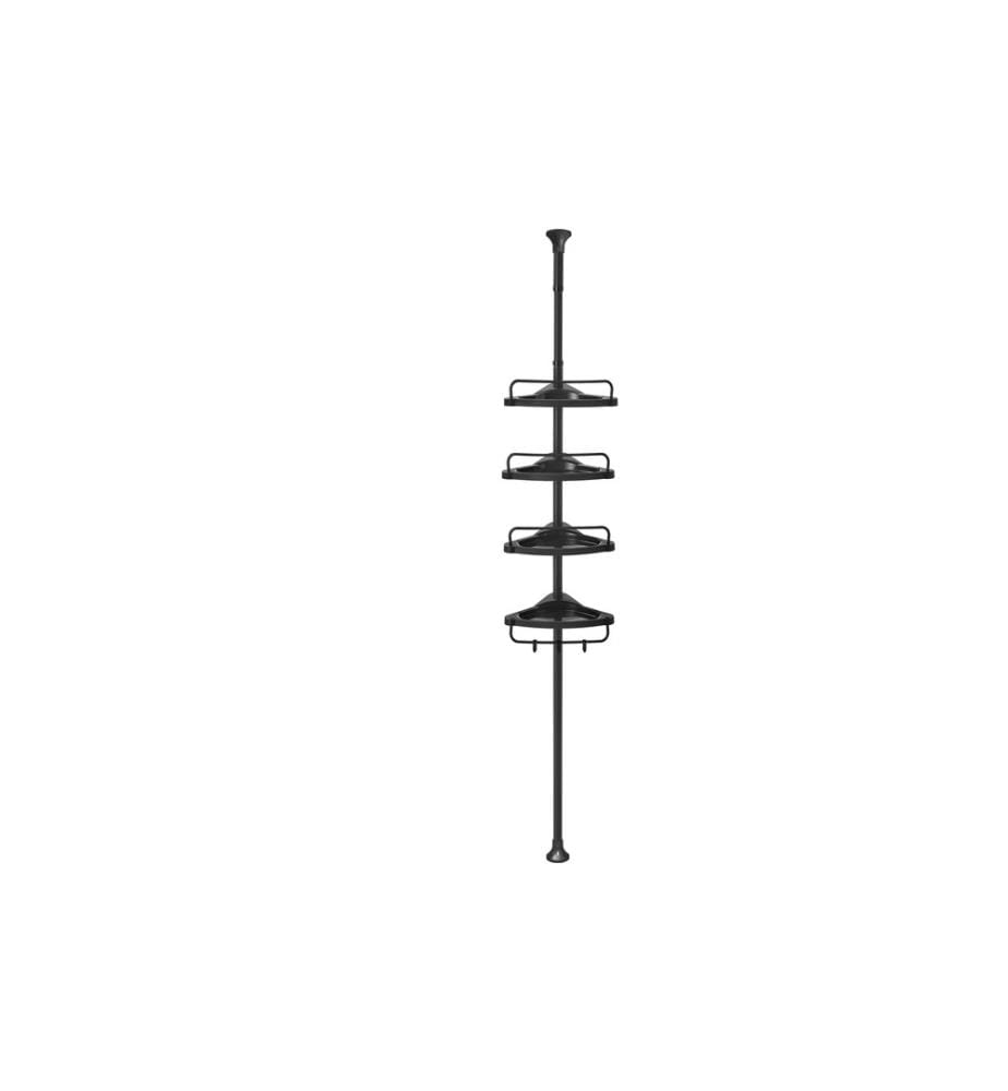 Songmics - Supports pour produit de douche 85-305 cm, Noir