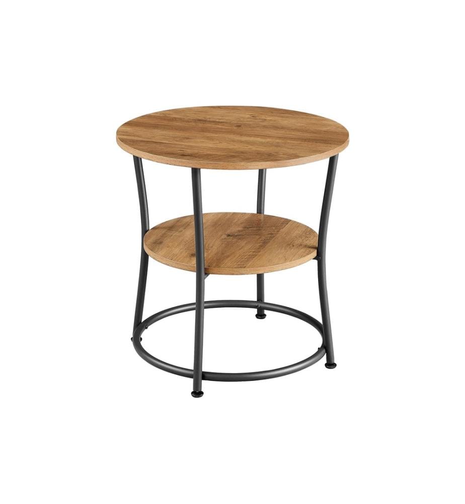 VASAGLE - Table d'appoint 54 x 55 cm, brun noyer / noir