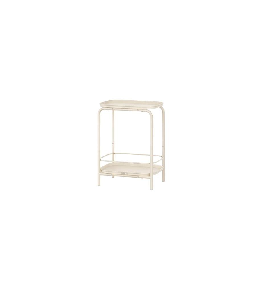 VASAGLE - Table d'appoint 40 x 30 x 56 cm, blanc crème
