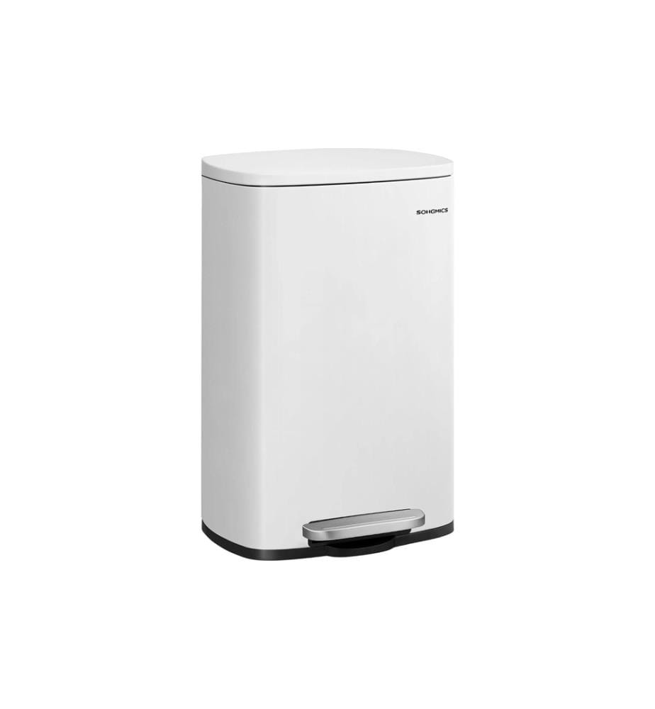Songmics - Poubelle 50 l, Blanc