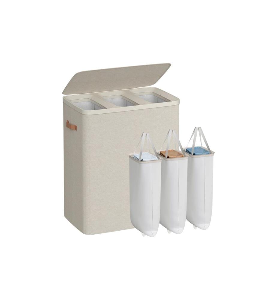 Songmics - Laundry Basket 190 l, Beige