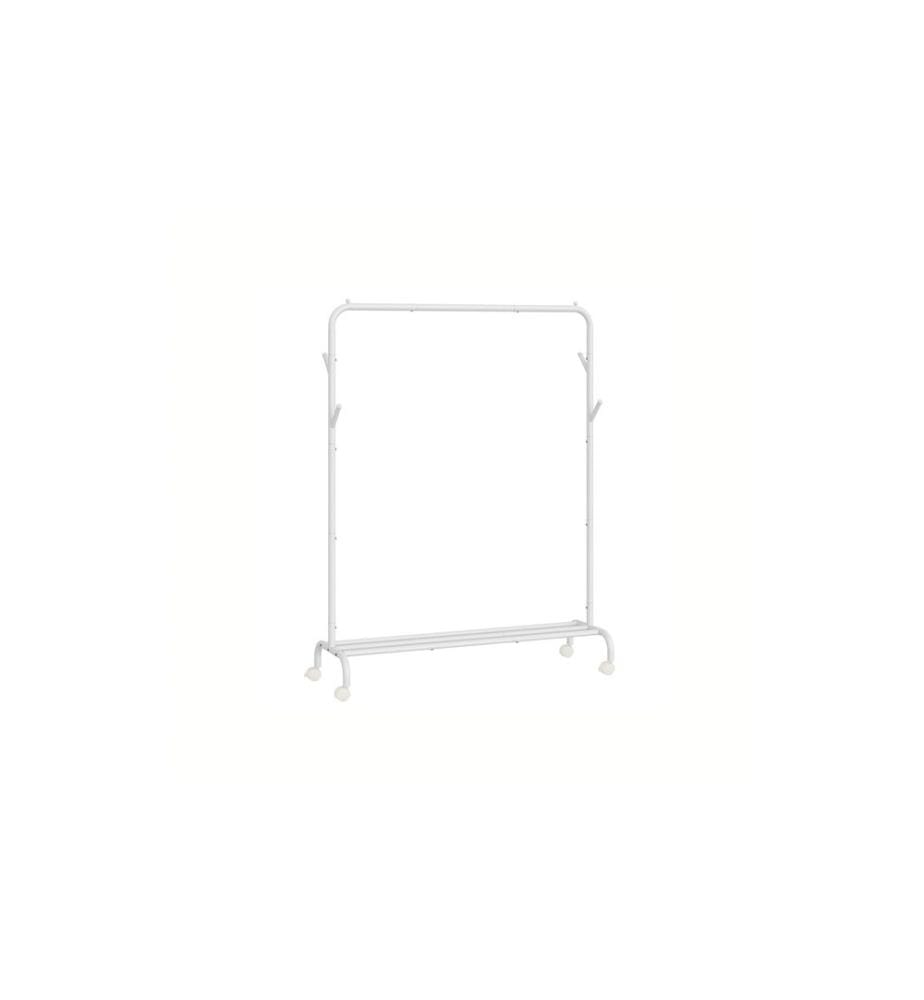 Songmics - Porte-manteaux avec roulettes Blanc