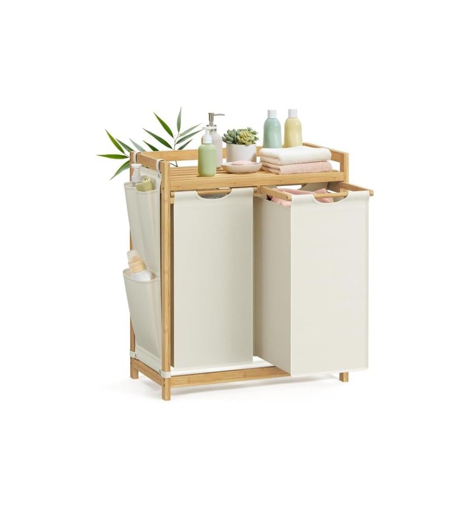 Songmics - Panier à linge 100 l, Blanc