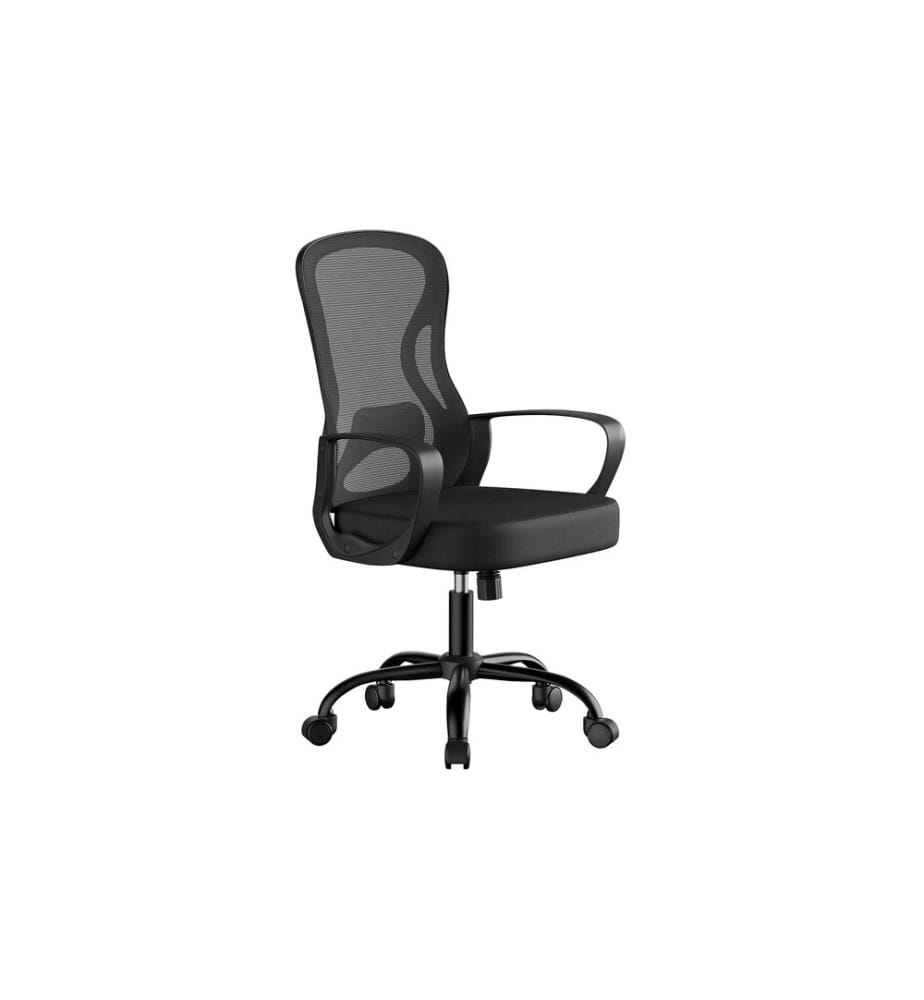 Songmics - Chaise de bureau ergonomique résille noir encre